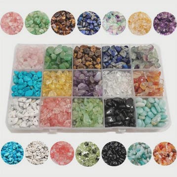 DIY Sieraden Maken Set: 450 Natuurlijke Edelsteen Chips (5-8, Verzenden, Nieuw