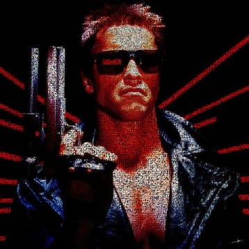 Crypto Terminator - Format XL 60x60 - Arnold Schwarzenegger, Nieuw