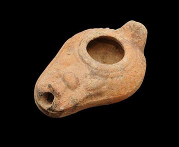 Oud-Romeins Terracotta olielamp - 95 mm (Zonder