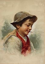 Gelanze Giuseppe (1867-1929) - Ritratto di Fanciullo