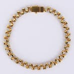 Tennis armband - 14 karaat Geel goud - 1.48ct. tw. Diamant, Sieraden, Tassen en Uiterlijk, Antieke sieraden