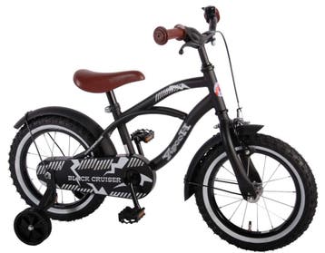 Yipeeh Black Cruiser 14 inch jongensfiets (Kinderfietsen), Overige merken, Zijwieltjes, Nieuw, Ophalen of Verzenden