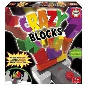Behendigheidsspel - EDUCA - CRAZY BLOCKS - 15 kleurrijke..., Verzenden, Nieuw