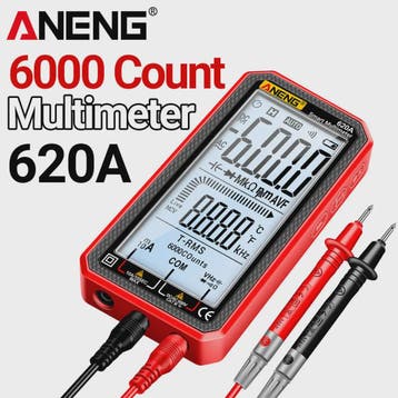 ANENG 620A Digitale Multimeter: 6000 Counts, AC/DC, Temperat, Verzenden, Nieuw