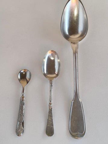 Minerva; Atkin Brothers - Lepel (3) - .925 zilver, .950