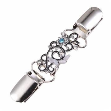 Fako Bijoux - Vestsluiting - Vestclip - Wave - Kristal -, Verzenden, Nieuw