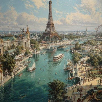 CREATIVE_HUB - Paris 1899 Exposition International oilpaint