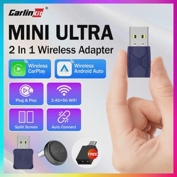 CarlinKit 5.0 Mini Ultra Draadloze Adapter voor Android Auto, Verzenden, Nieuw