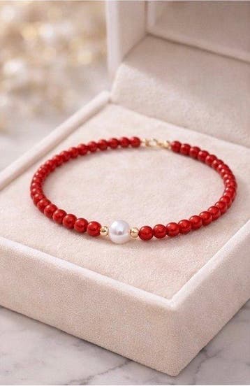 Koraal - 18 karaat - Geel goud - Armband