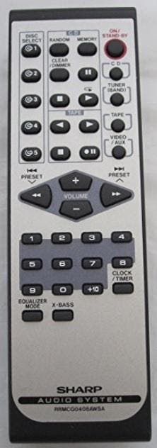 Afstandsbediening Sharp rrmcga0408awsa Sharp xl-hp404h, Audio, Tv en Foto, Afstandsbedieningen, Origineel, Nieuw, Ophalen of Verzenden
