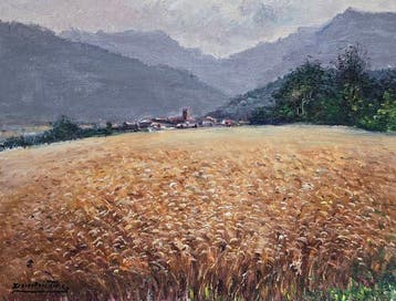 Damià Torres (1921) - El campo dorado, Antiek en Kunst