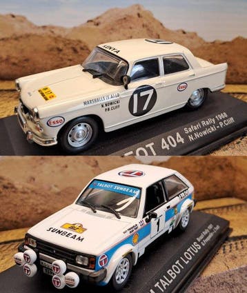 IXO, Altaya 1:43 - Modelauto (2) - Peugeot 404 &, Nieuw