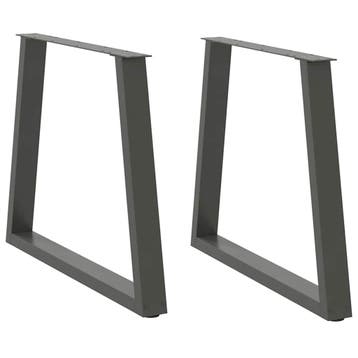 vidaXL Eettafelpoten 2 st V-vormig 80x(72-73,3) cm staal, Verzenden, Nieuw