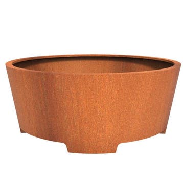 Cortenstaal plantenbak taps Ø200x80cm - Met poten, Tuin en Terras, Bloembakken en Plantenbakken, 100 cm of meer, Rond, Nieuw, Metaal