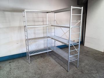Koelcelrek B140 x D126 x H178 cm L-vorm en/of B238 x D39 x, Gebruikt