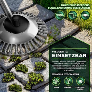 Tillvex® Onkruidborstel voor bosmaaier - RVS Borstel, Tuin en Terras, Grastrimmers, Verzenden, Zo goed als nieuw