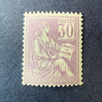 Frankrijk - Yvert 115 Mouchon 30c violet nieuw zonder gum., Gestempeld