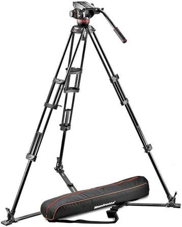 Manfrotto 546GB Pro Video Tripod + MVH502AH OCCASION (001), Ophalen of Verzenden, Zo goed als nieuw