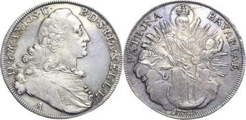 Taler, daalder 1774, Bayern Maximilian Iii Joseph 1745-1777, Verzenden