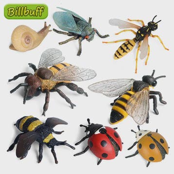 Realistische Insecten Speelgoed Set: Lieveheersbeestje, Bij,, Dieren en Toebehoren