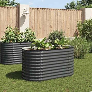 vidaXL Plantenbak verhoogd 160x80x81 cm gegalvaniseerd staal, Verzenden, Nieuw, Metaal, 60 tot 100 cm