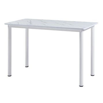 [en.casa] Eettafel Tammela 120x60x75 cm marmer wit, Huis en Inrichting, Tafels | Eettafels, Verzenden, Nieuw