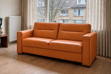 Bankstel Purmerend - 2 zits banken - Oranje, Nieuw, Stof