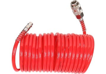 Spiraal luchtslang - 10 bar - 5mm - 15 meter - EURO aansluit, Ophalen of Verzenden, Nieuw