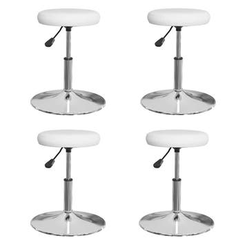 vidaXL Eetkamerstoelen 4 st kunstleer wit, Verzenden, Nieuw, Wit