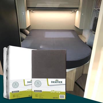 Textielpakket Queensbed/Eilandbed - 1 molton met 1 jersey, Verzenden, Nieuw, Wit