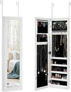 Sieradenkast met spiegel - Passpiegel - Spiegelkast - Wit -, Verzenden, Zo goed als nieuw