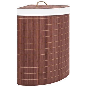 vidaXL Hoekwasmand 60 L bamboe bruin, Verzenden, Nieuw