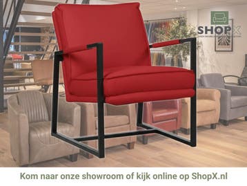 Leren fauteuil Secret - Toledo Ducati (rood), Nieuw, Ophalen of Verzenden, 50 tot 75 cm, Industrieel, Modern