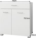 Wastafelkast - Wastafelmeubel - Wastafelonderkast - 75x78,5x, Verzenden, Zo goed als nieuw