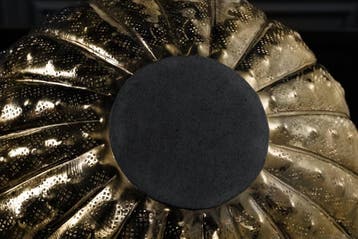 Design siervaas ABSTRACT 30cm goud handgemaakt hamerslag -, Ophalen of Verzenden, Nieuw