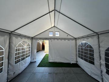 Grizzly Partytent 4x4m te huur, Ophalen, Partytent, Zo goed als nieuw, 4 tot 6 meter