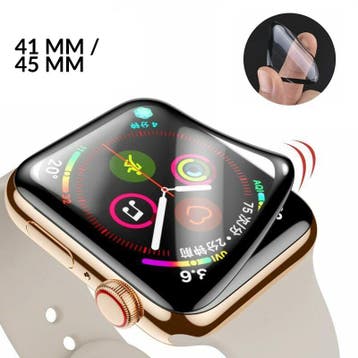 Apple Watch 7/8/9 41MM/45MM 3D Flexibel Plexiglas Screenprot, Ophalen of Verzenden, Nieuw