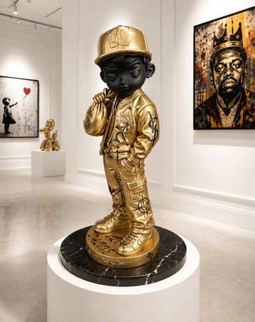 Daluxe Art - 1999 • XXL Young Billionaire (90CM), Antiek en Kunst