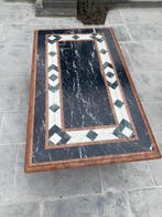 Salontafel - Marmer - Tafel met inlegwerk met verfijnde, Antiek en Kunst
