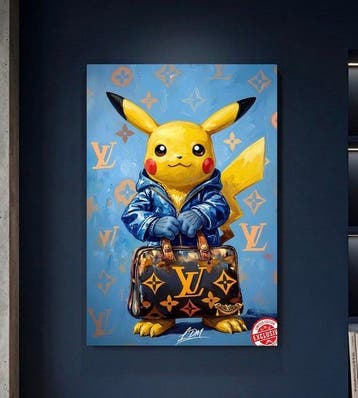 Ldm - “Pika Luxury – Urban Icon” by Ldm - Tela XXL 80x60 cm,, Nieuw