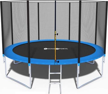 Luxe trampoline RVS-veren 404cm | 52% Outlet deal, Kinderen en Baby's, Ophalen of Verzenden, Zo goed als nieuw