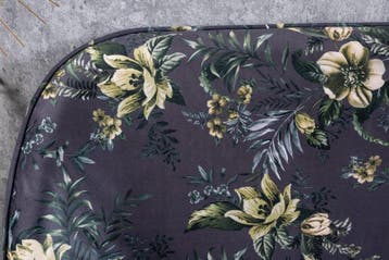 Design bank PRET-A-PORTER grijs fluweel bloemmotief en, Ophalen of Verzenden, Nieuw