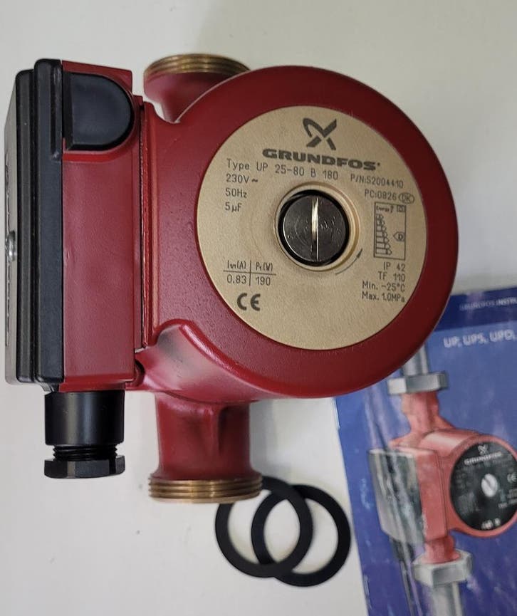 Grundfos UP 25-80B-180 tapwater pomp nieuw 52004410, Doe-het-zelf en Verbouw, Verwarming en Radiatoren, Nieuw, Ophalen of Verzenden