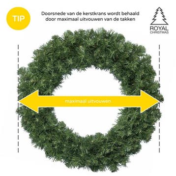 Royal Christmas Kerstkrans Washington 60cm, Ophalen of Verzenden, Nieuw