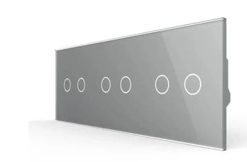 Livolo 2+2+2 Touch Wisselschakelaar | Grijs |, Ophalen of Verzenden, Nieuw, Schakelaar