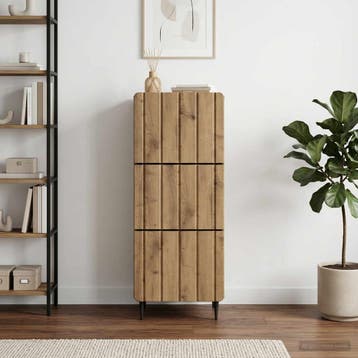 vidaXL Ladenkast 33 x 34,5 x 92 cm Bewerkt hout Artisanaal, Verzenden, Nieuw