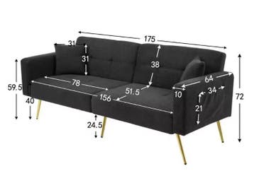Verstelbare Multifunctionele Sofa Bed met GoudenPoten en Kus, Verzenden, Nieuw
