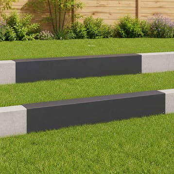 vidaXL Afdekprofiel voor tuinafboording 2 st 100 x 15 x 15, Verzenden, Nieuw