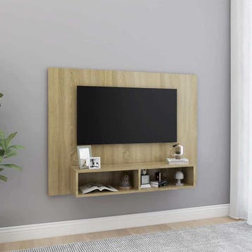 vidaXL Tv-wandmeubel 120x23,5x90 cm bewerkt hout sonoma, Huis en Inrichting, Minder dan 50 cm, Verzenden, Nieuw, Minder dan 100 cm