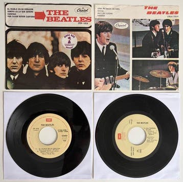 Beatles - Mexican Capitol EP Pair - 2 EMI Label Variations -, Cd's en Dvd's, Vinyl Singles, Nieuw in verpakking